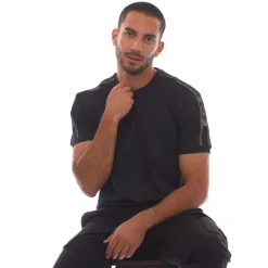 Emporio Armani EA7 Logo Series Cotton-Jersey T-Shirt in Navy