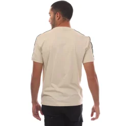 Emporio Armani EA7 Logo Series Cotton-Jersey T-Shirt in Beige