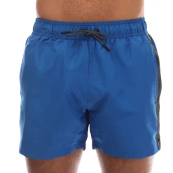 Emporio Armani EA7 Logo Tape Swim Shorts in Blue