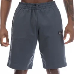 Emporio Armani EA7 Logo Tape Shorts in Blue