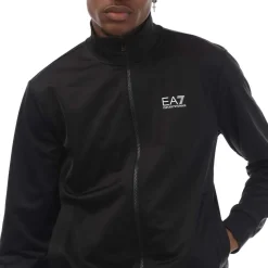 Emporio Armani EA7 Recycled Technical-Fabric Core Identity Tracksuit in Black