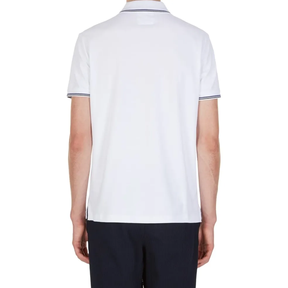 Emporio Armani EA7 Regular Tipped Polo Shirt in White