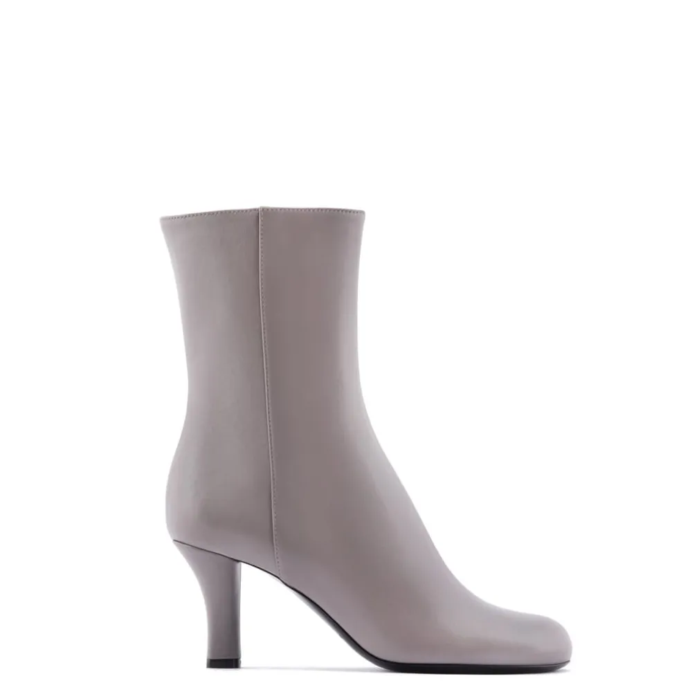 Emporio Armani EA7 Stiv Ankle Block Heel Boots in Brown