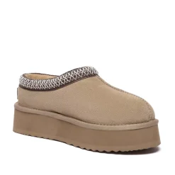 EverAu Wonga Leather Slippers in Sand