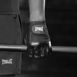 Everlast Leather Fitness Gloves in Black