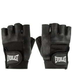 Everlast Leather Fitness Gloves in Black