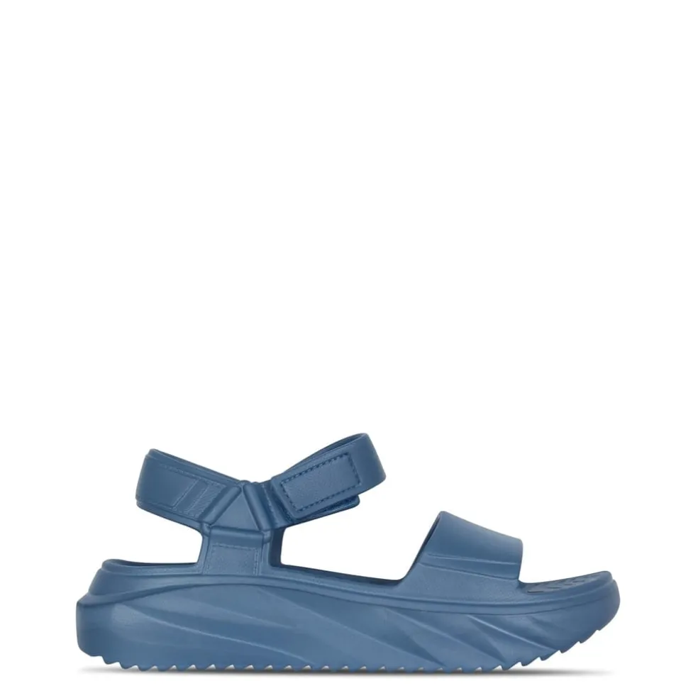 Fabric Pltform Sndl in Blue