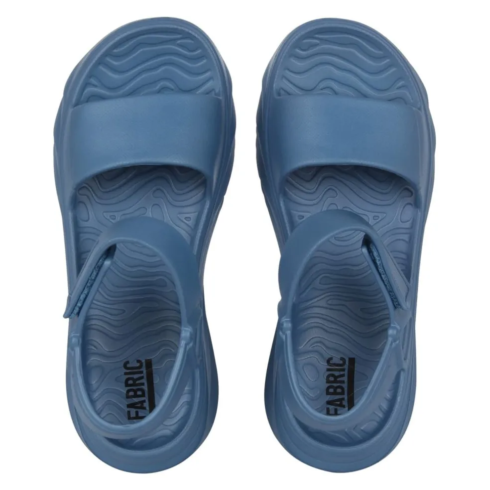 Fabric Pltform Sndl in Blue