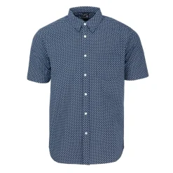 Fabric Short Sleeve Poplin Shirt in Blue