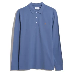Farah Blns Ls Polo in Blue