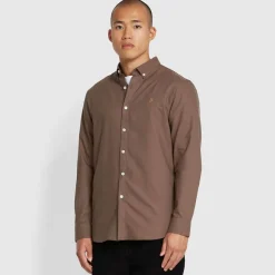 Farah Brewer Slim-Fit Shirt in Grey