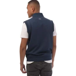 Farah Clint Midlayer Gilet in Dark Blue