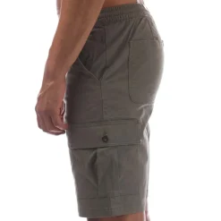 Farah Mens Crane Organic Stretch Twill Cargo Shorts in Green