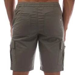 Farah Mens Crane Organic Stretch Twill Cargo Shorts in Green