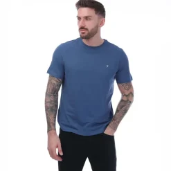 Farah Mens Dean Short Sleeve T-Shirt in Blue