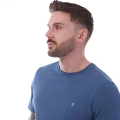 Farah Mens Dean Short Sleeve T-Shirt in Blue