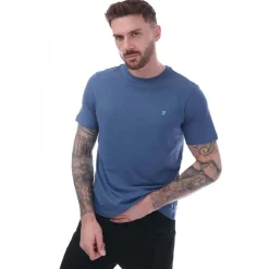 Farah Mens Dean Short Sleeve T-Shirt in Blue