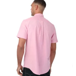 Farah Mens Drayton Short Sleeve Shirt in Coral
