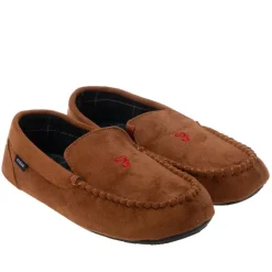 Farah Mens Nicken Moccasin Slippers in Tan