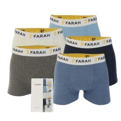 Farah Mens Orden 5 Pack Boxer Shorts in Multi colour