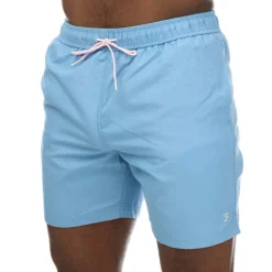 Farah Mens Owen Plain Swim Short in Blue