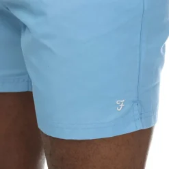 Farah Mens Owen Plain Swim Short in Blue