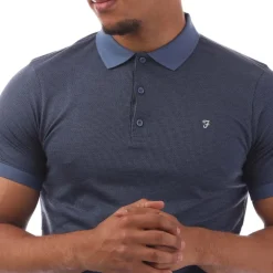Farah Mens Stafford Polo Shirt in Blue
