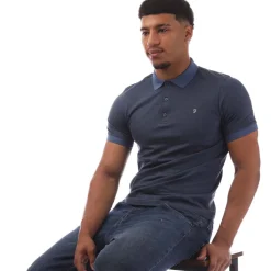 Farah Mens Stafford Polo Shirt in Blue