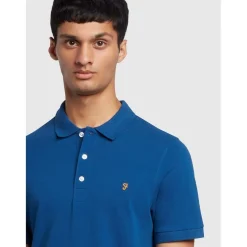 Farah Short Sleeve Polo Shirt in Blue