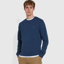 Farah Tim Crewneck Sweatshirt in Blue