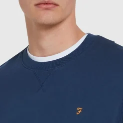 Farah Tim Crewneck Sweatshirt in Blue