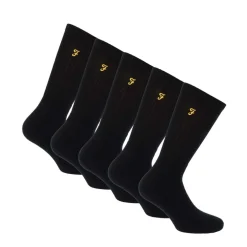 Farah Tommley 5-Pack Sports Crew Socks in Black