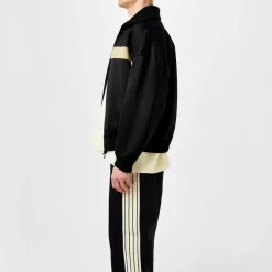 Fear Of God Stripe Track Jacket in Black