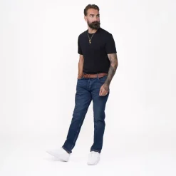 Firetrap Belted Jeans in Blue