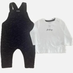 Firetrap Boys Dungaree And Long Sleeve Top Set in Blue