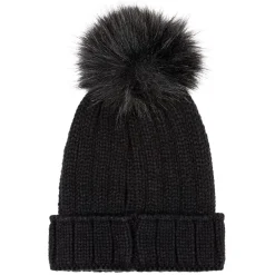 Firetrap Cable Knit Hat Ladies in Black