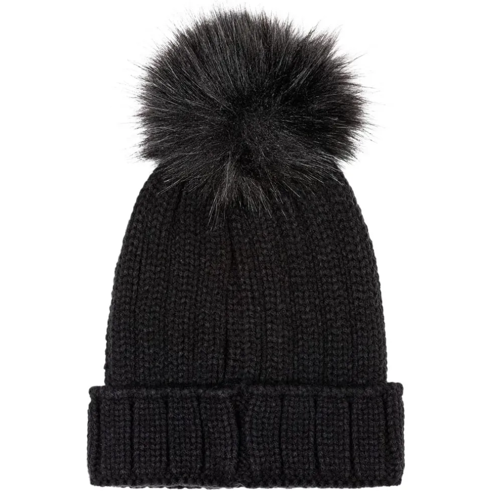 Firetrap Cable Knit Hat Ladies in Black