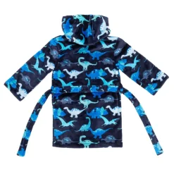 Firetrap Dinosaur Fleece Hooded Dressing Gown in Black