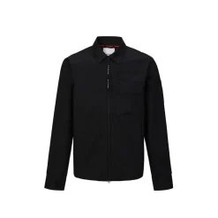 Firetrap Essential Zip Overshirt in Black