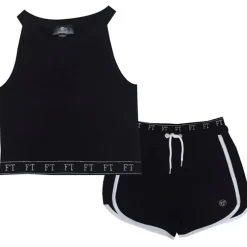 Firetrap Fleece Short Set in Black