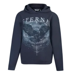 Firetrap Hooded Graphic Long Sleeve Sweatshirt in Grey