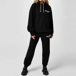 Firetrap Hooded Relaxed Fit Long Sleeve Sweatshirt in Black