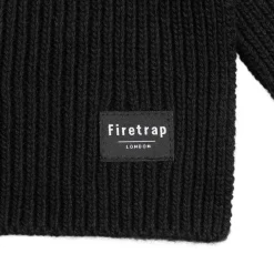 Firetrap Knit Scarf 41 in Black