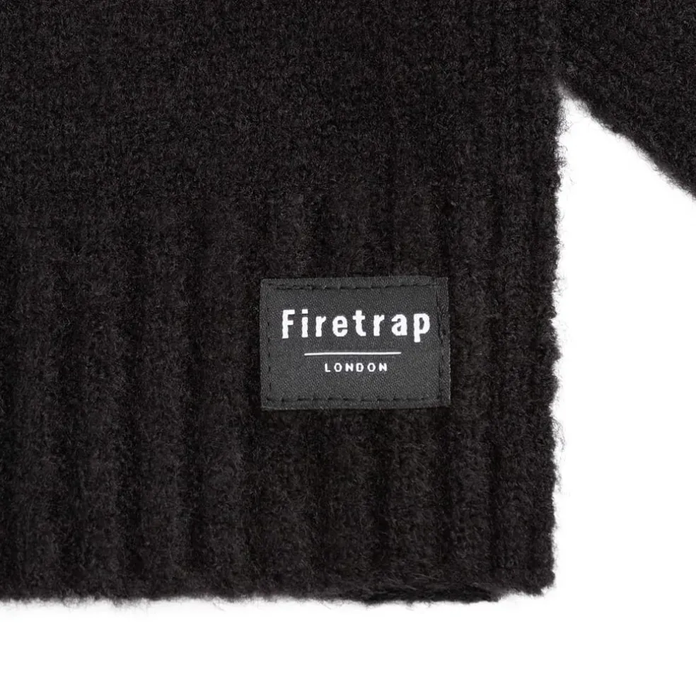 Firetrap Knit Scarf in Black