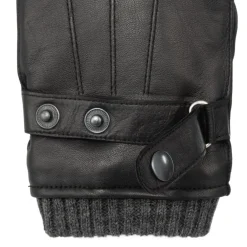 Firetrap Leather Strap Glove Sn54 in Black