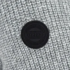 Firetrap Long Sleeve Crew Neck Sweater in Grey