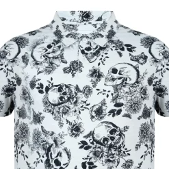 Firetrap Mens All Over Print Polo Top in Beige