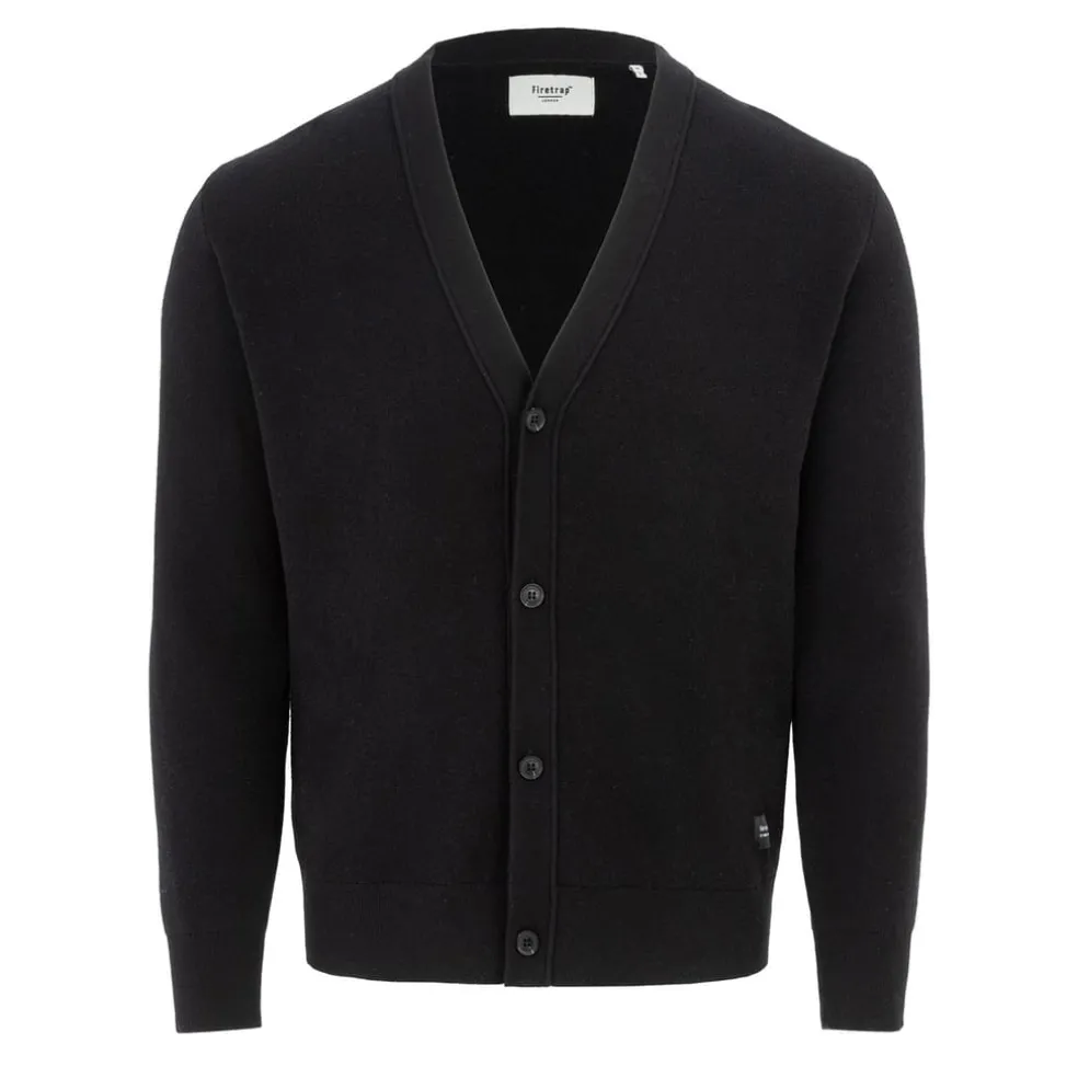 Firetrap Mens Button Cardigan in Black