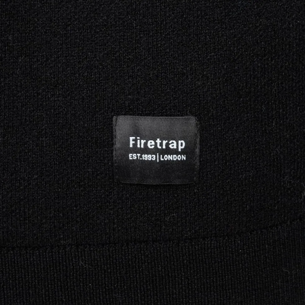 Firetrap Mens Button Cardigan in Black