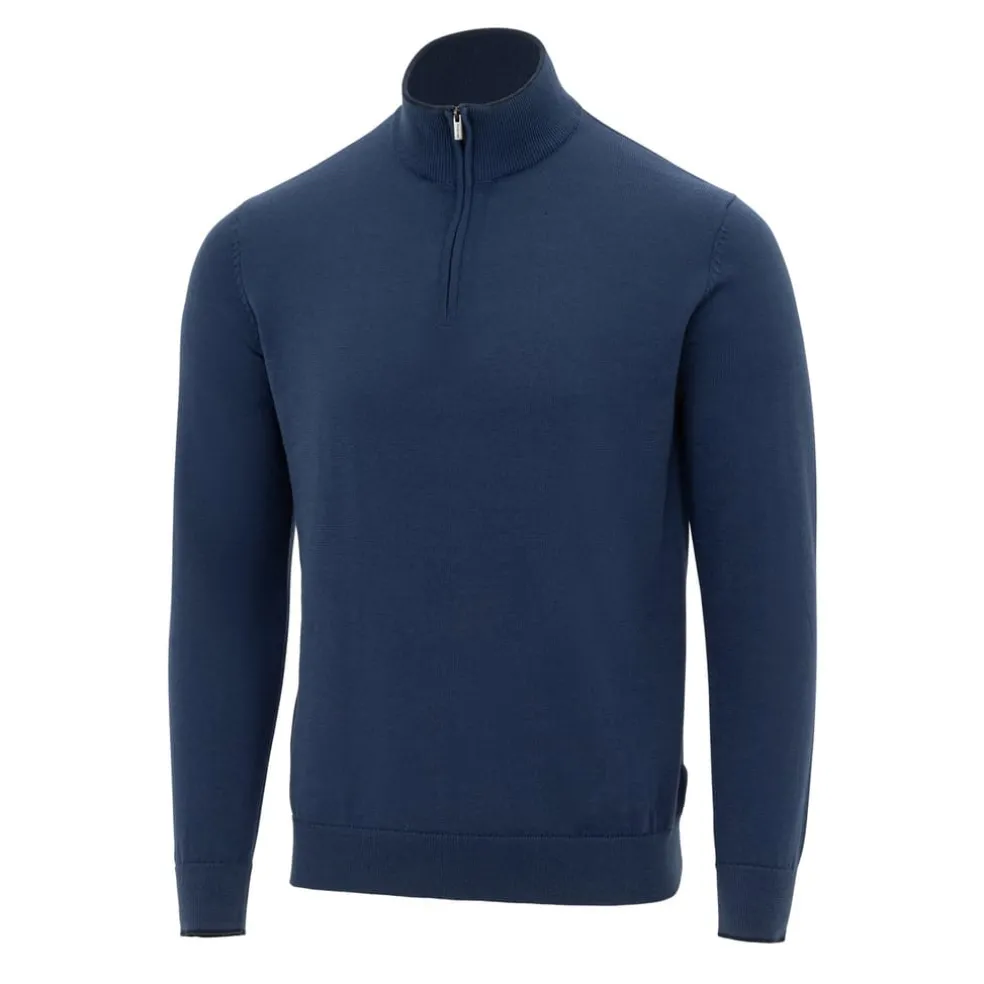 Firetrap Mens Jumper Polo in Blue
